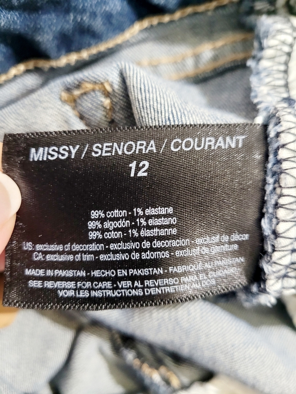 Nine West Gramercy Skinny Jeans Womens Size 12 Distressed Stretch Blue Denim - Picture 8 of 15